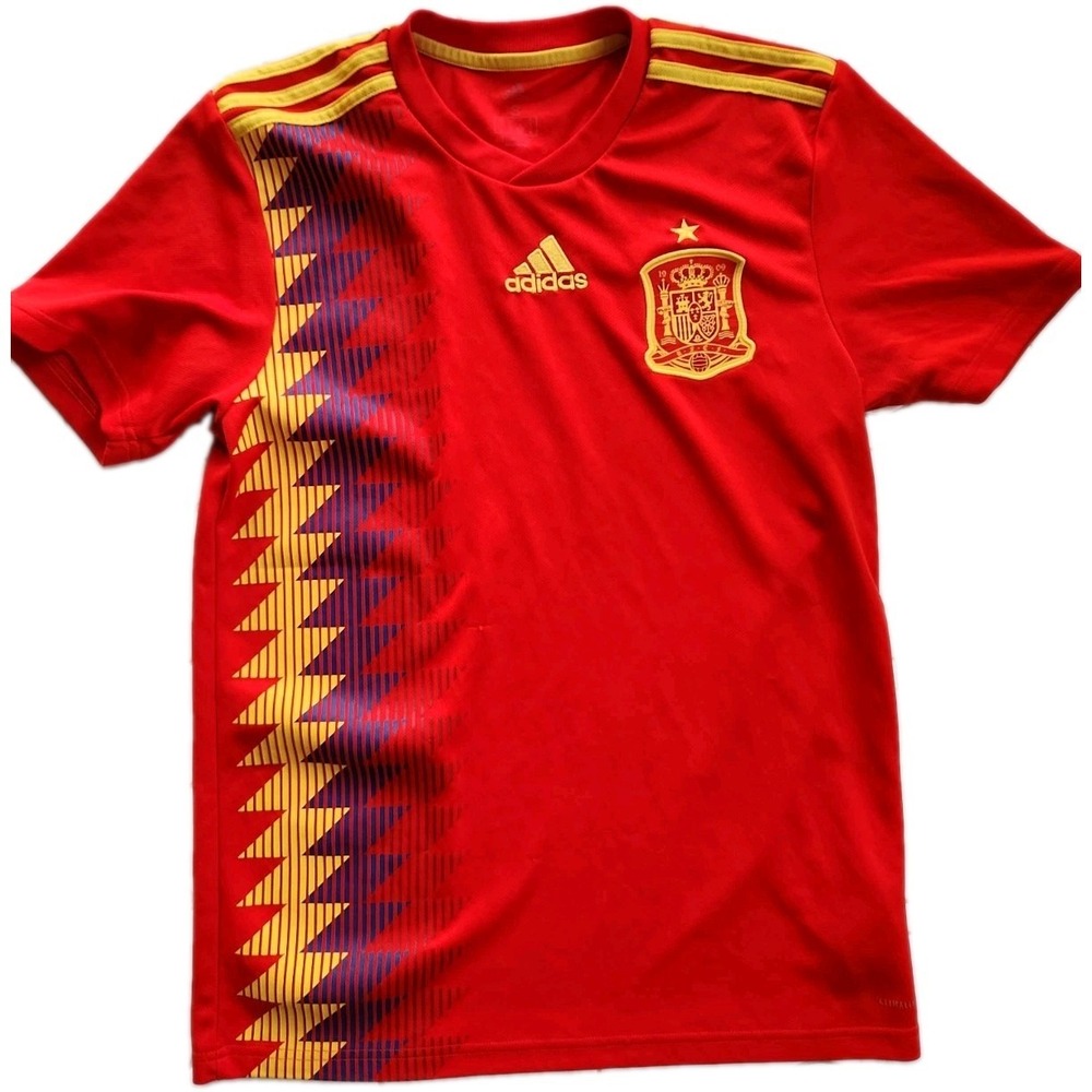 Small Mens ADIDAS SPAIN 2019/2020 Soccer Football Jersey Maillot Camiseta GOOD